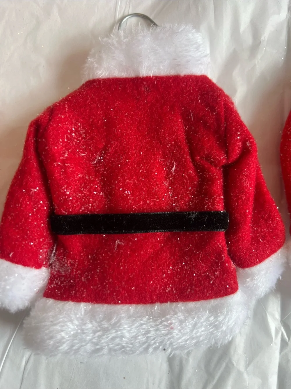 Red Santa jacket ornaments- 6